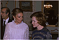 The Shahbanou of Iran and Rosalynn Carter , 12/31/1977 - ARC Identifier: 177346.