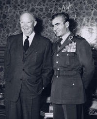 Photograph of President Eisenhower and the Shah of Iran